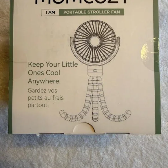 Momcozy 8000mAh Portable Stroller Fan 27H Battery Life, 4 Speed, Sage Green - Picture 7 of 10